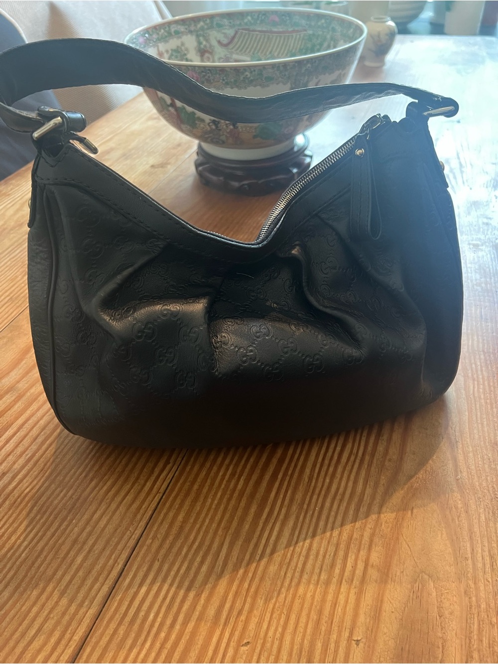 Gucci Black Leather Sukey Guccissima Shoulder Bag - Picture 2 of 11